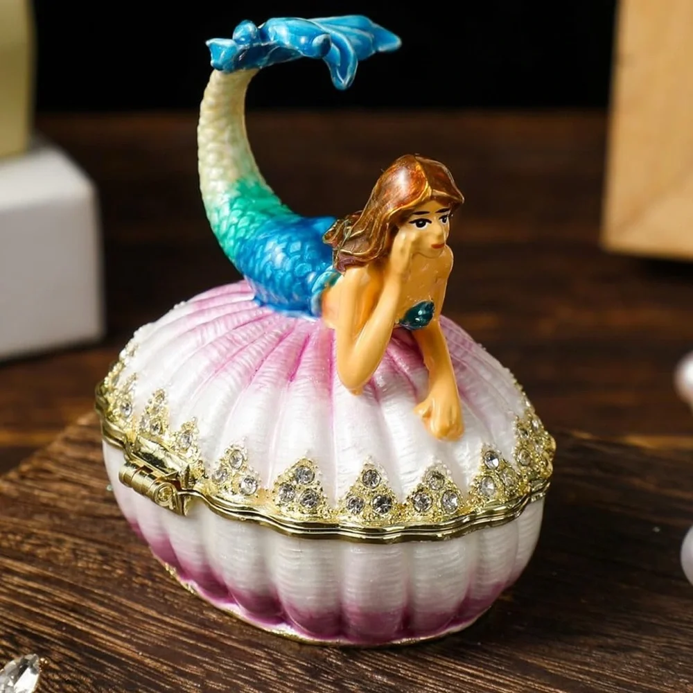 Mermaid Trinket Box Tchotchke NIB